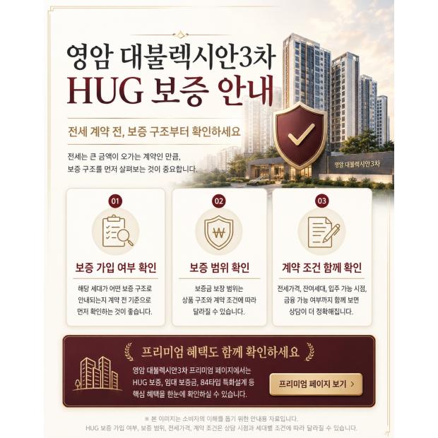 영암 대불렉시안3차 HUG 보증 확인 전 알아둘 점
