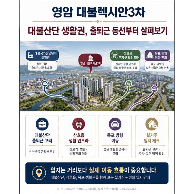 영암 대불렉시안3차 대불산단 생활권, 출퇴근 동선부터 살펴보기